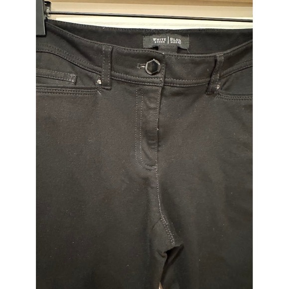 White‎ House Black Market Slim Leg Black Pants Women's Size 4 - Picture 8 of 9
